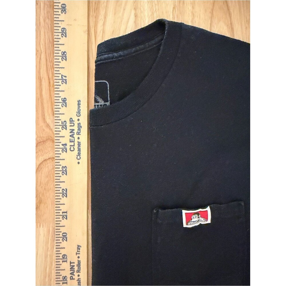 Ben Davis Black Short Sleeve Pocket Tee with Red Patch